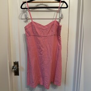 Zara Pink Linen Mini Dress